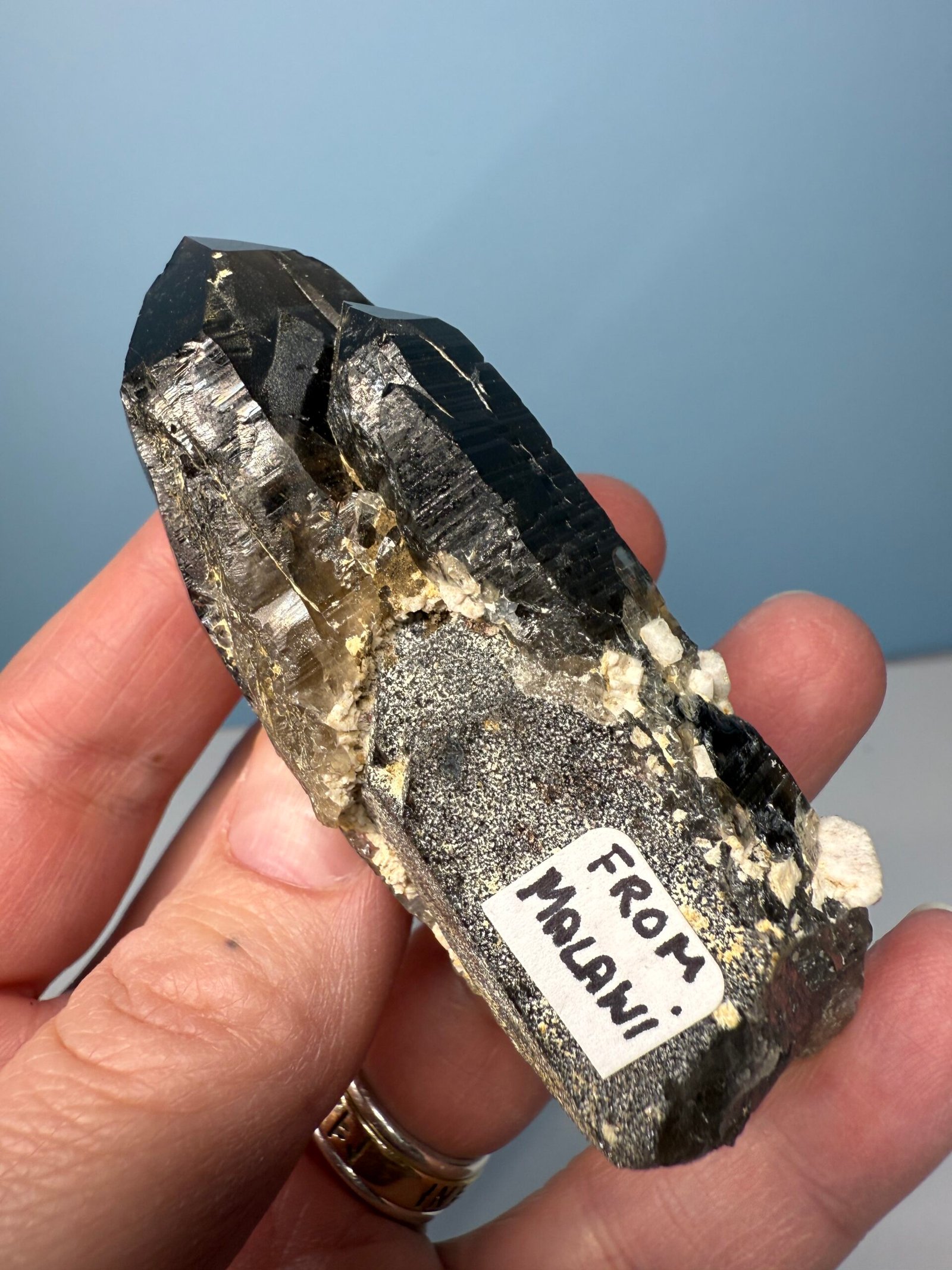 Natural Malawi Smoky Quartz Point - Image 4