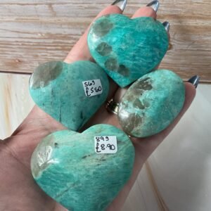 Amazonite with Smoky Quartz Palm Stone