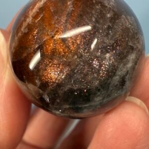 Black Moonstone with Sunstone Small Sphere