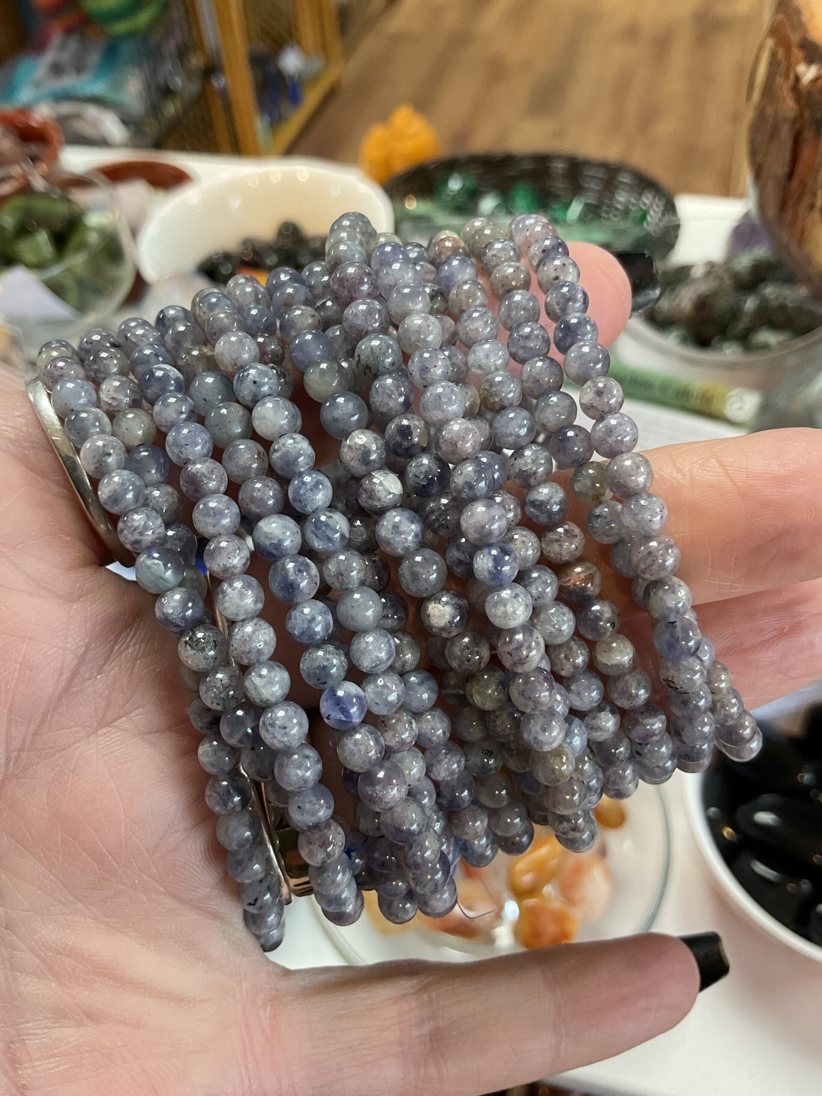 4mm Iolite Bead Bracelet - Image 2