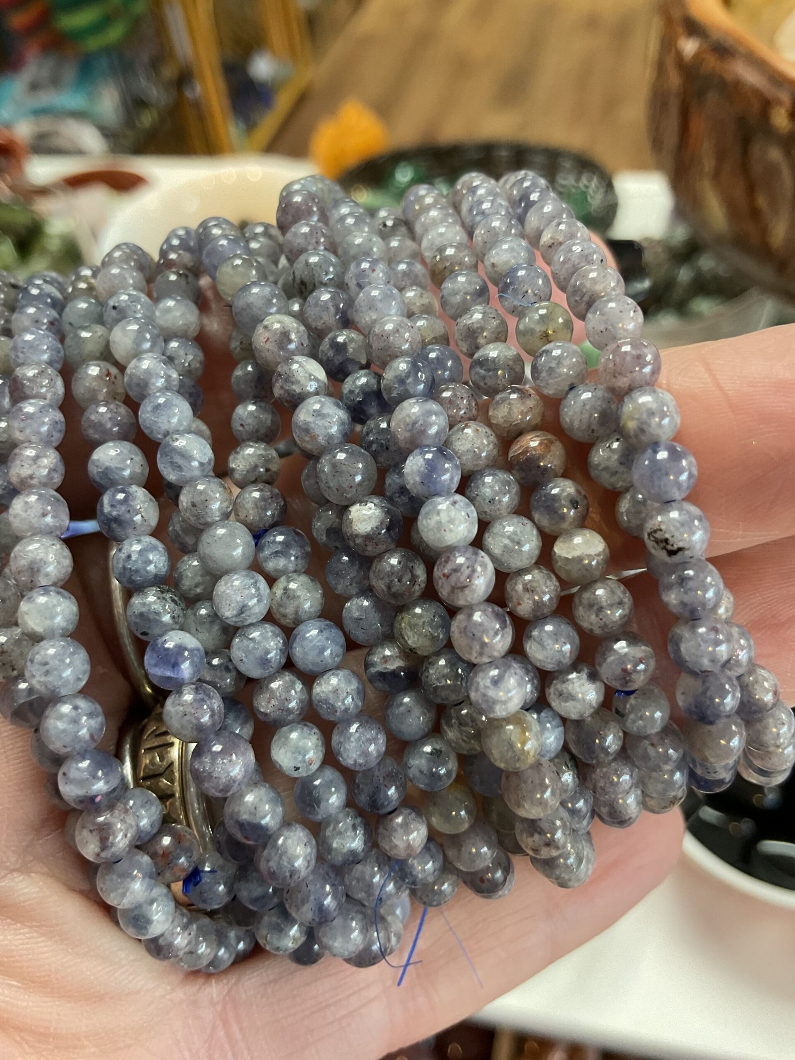 4mm Iolite Bead Bracelet