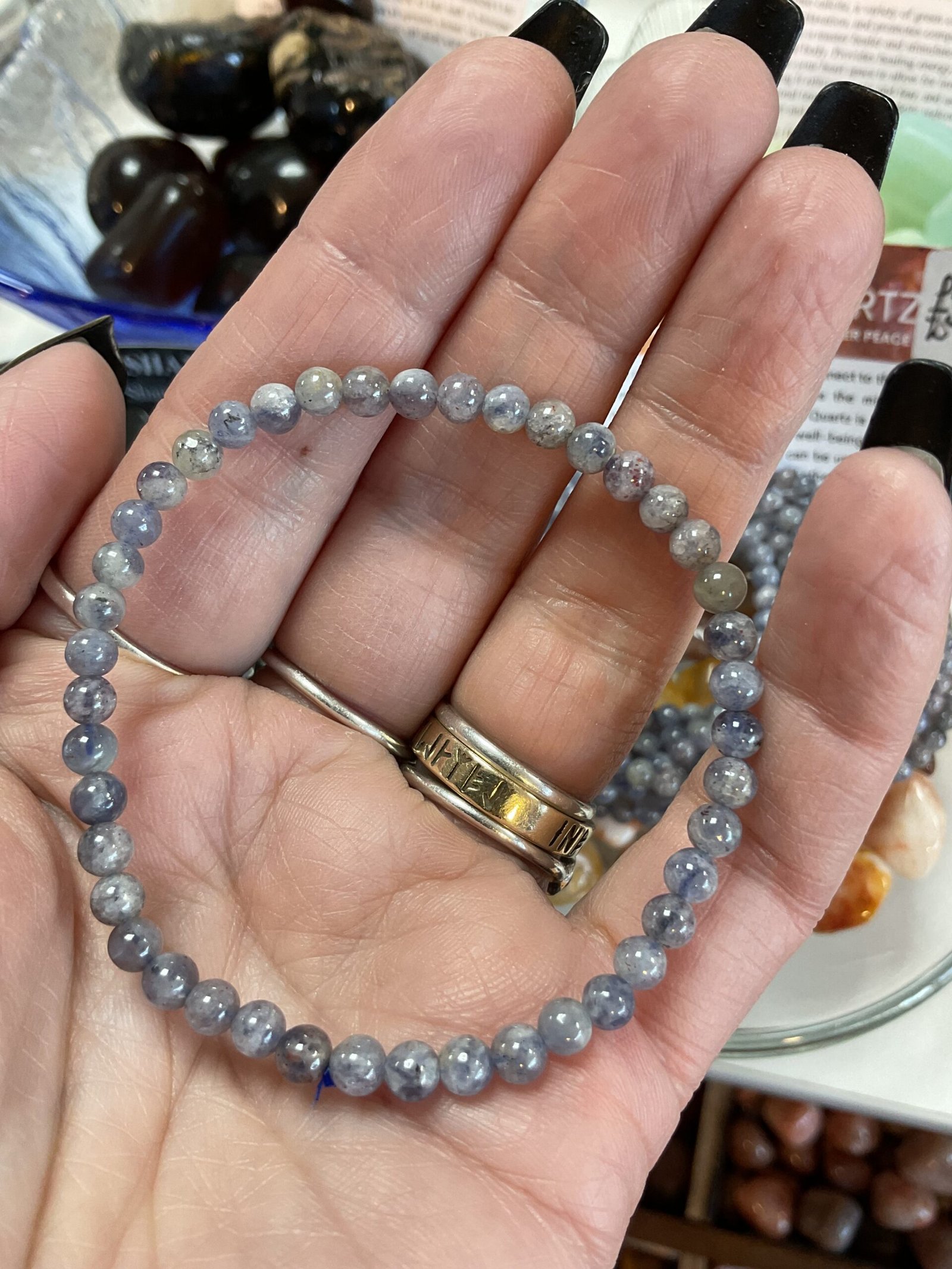 4mm Iolite Bead Bracelet - Image 4