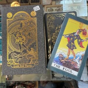 Gold Foil Tarot Set with Book in Gift Box