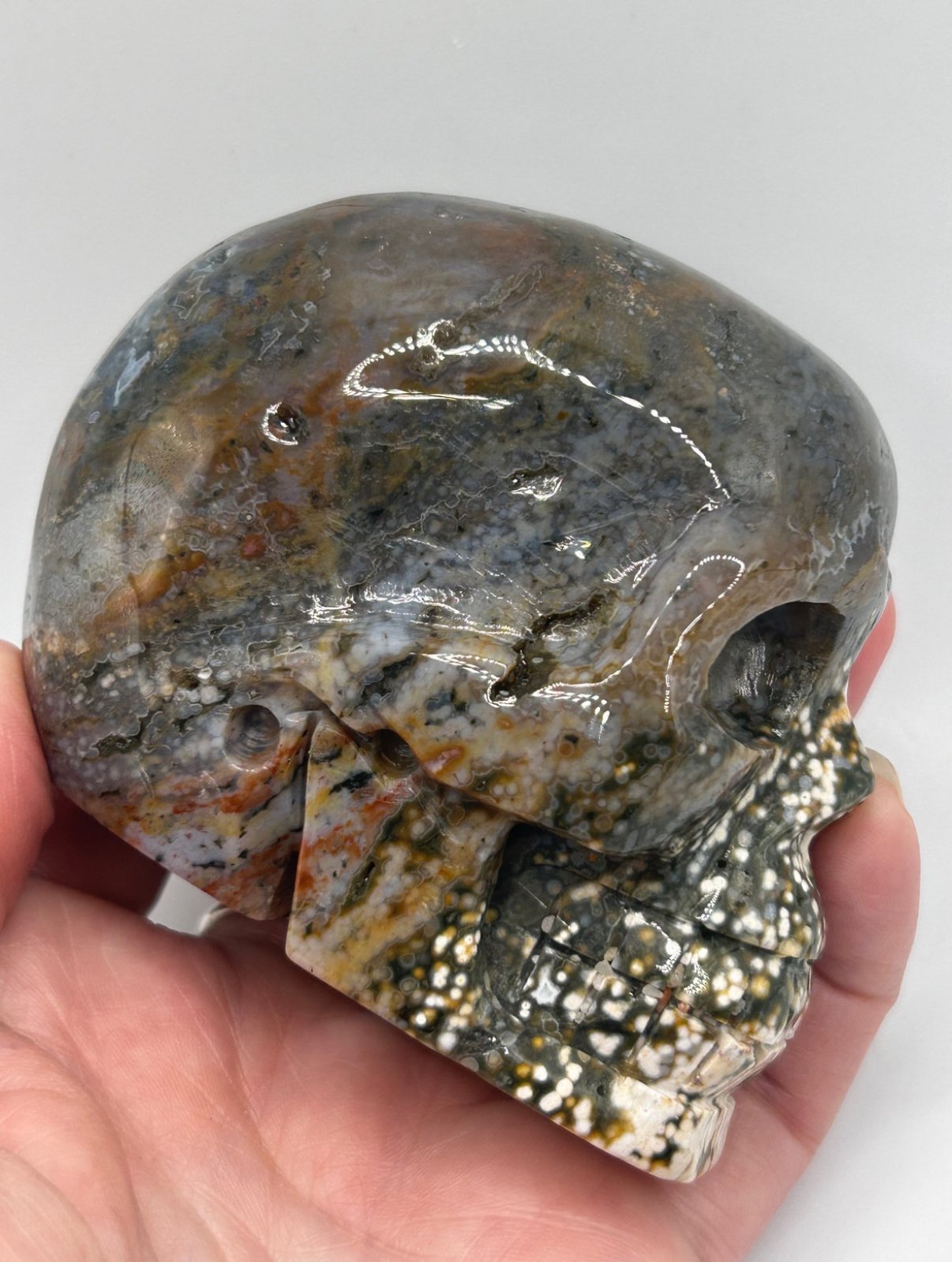 Ocean Jasper Skull - Image 4