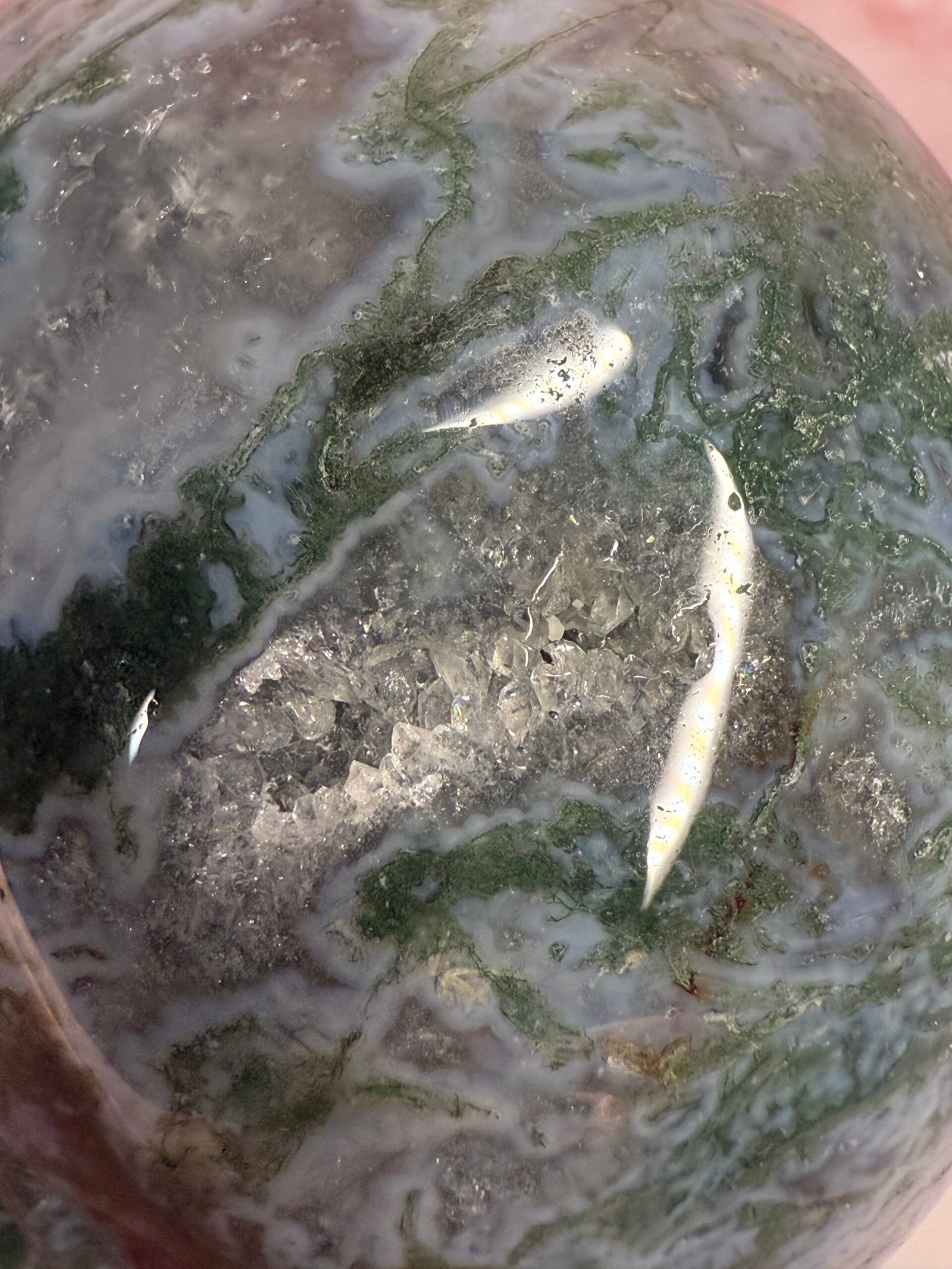 Moss Agate Skull Carving - Image 7