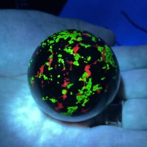 Willemite, Franklinite & Calcite Sphere