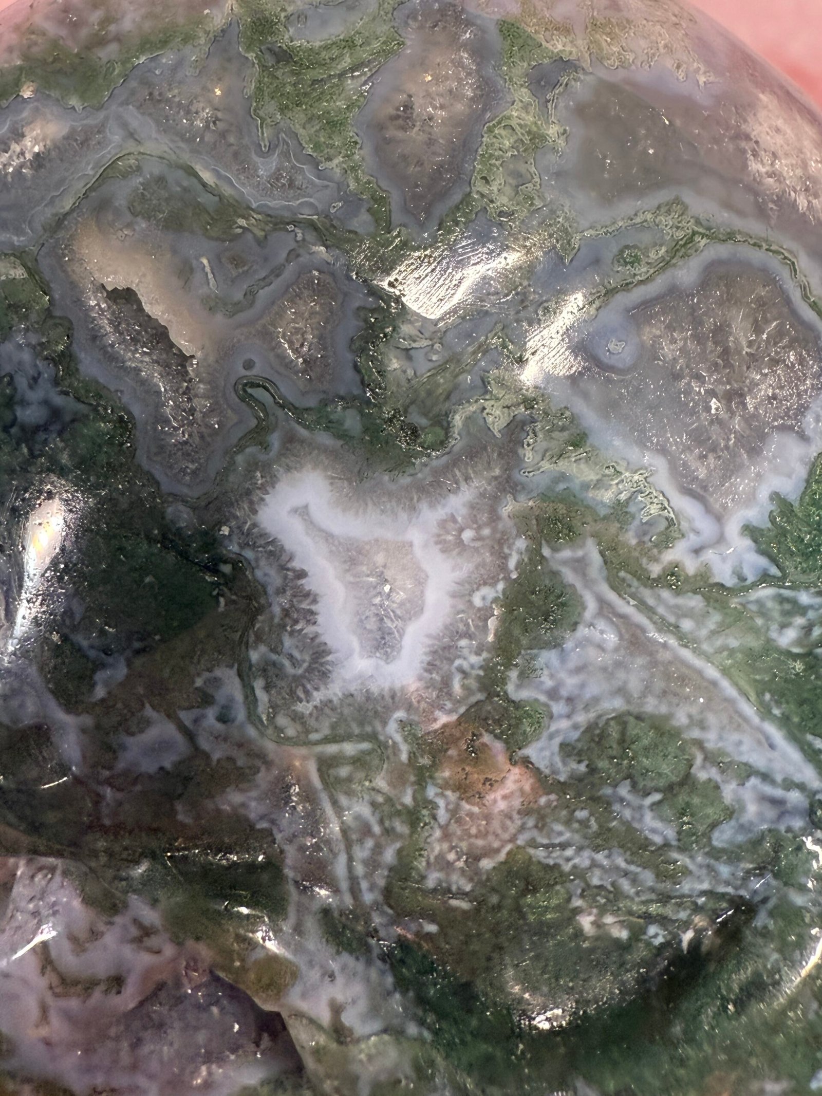 Moss Agate Skull Carving - Image 12