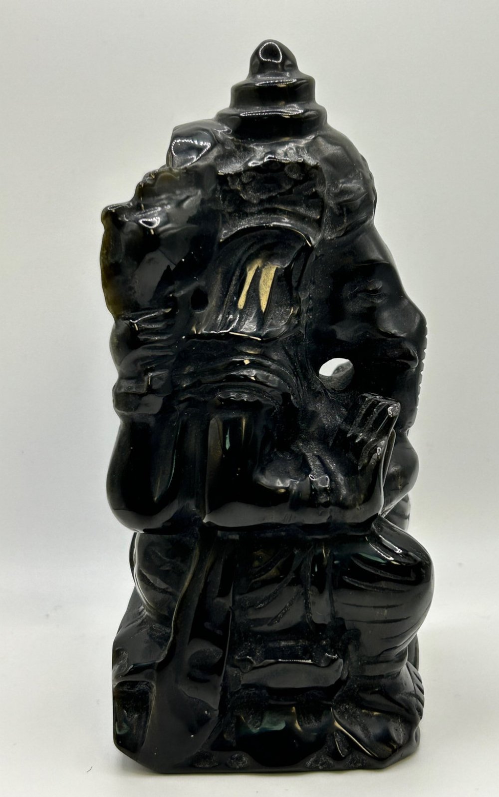 Golden Obsidian Ganesh Carving - Image 3