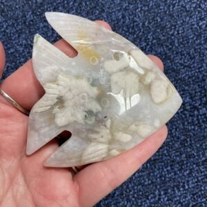 Flower Agate Fish Carving