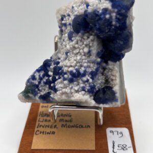 Blueberry Fluorite on Candle Quartz Matrix