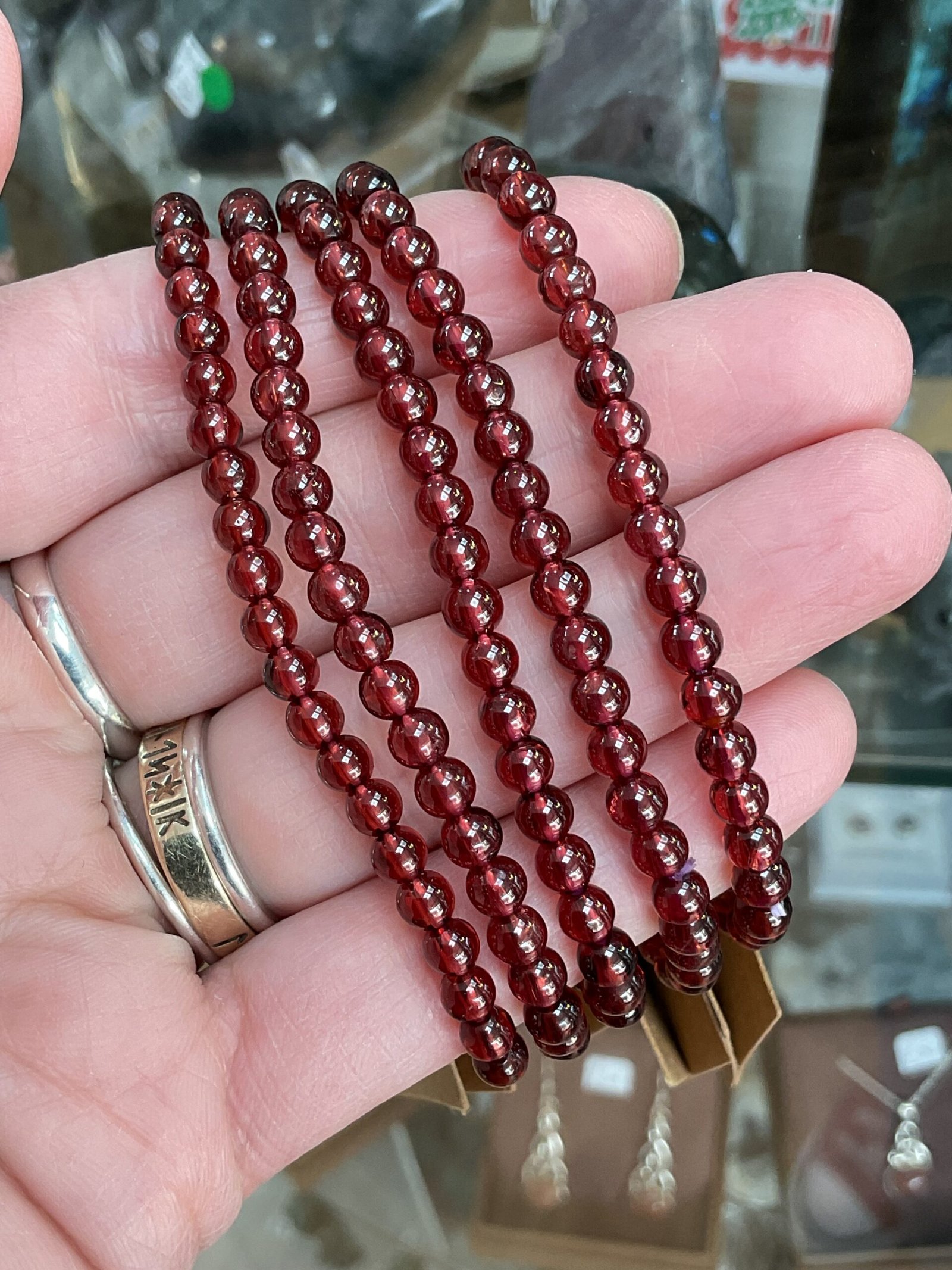 High Quality Garnet Bead Bracelet