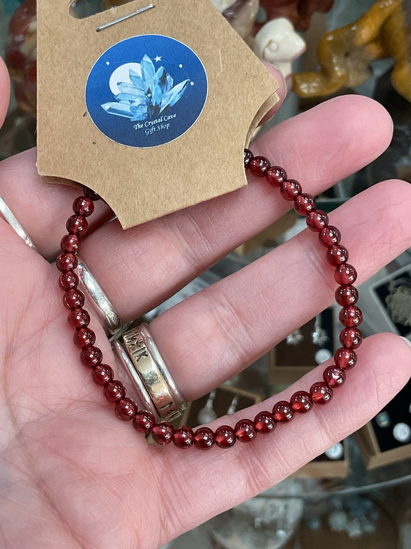 High Quality Garnet Bead Bracelet - Image 3