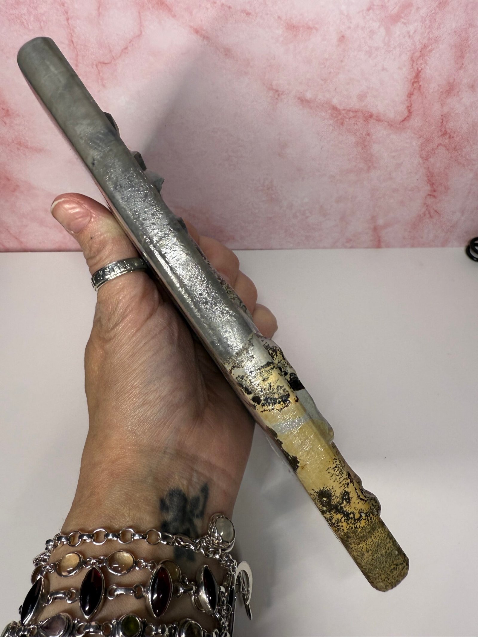 Picture Jasper Slab with Horse Engraving - Image 6