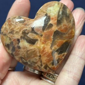 Zebradorite Heart Palm Stone