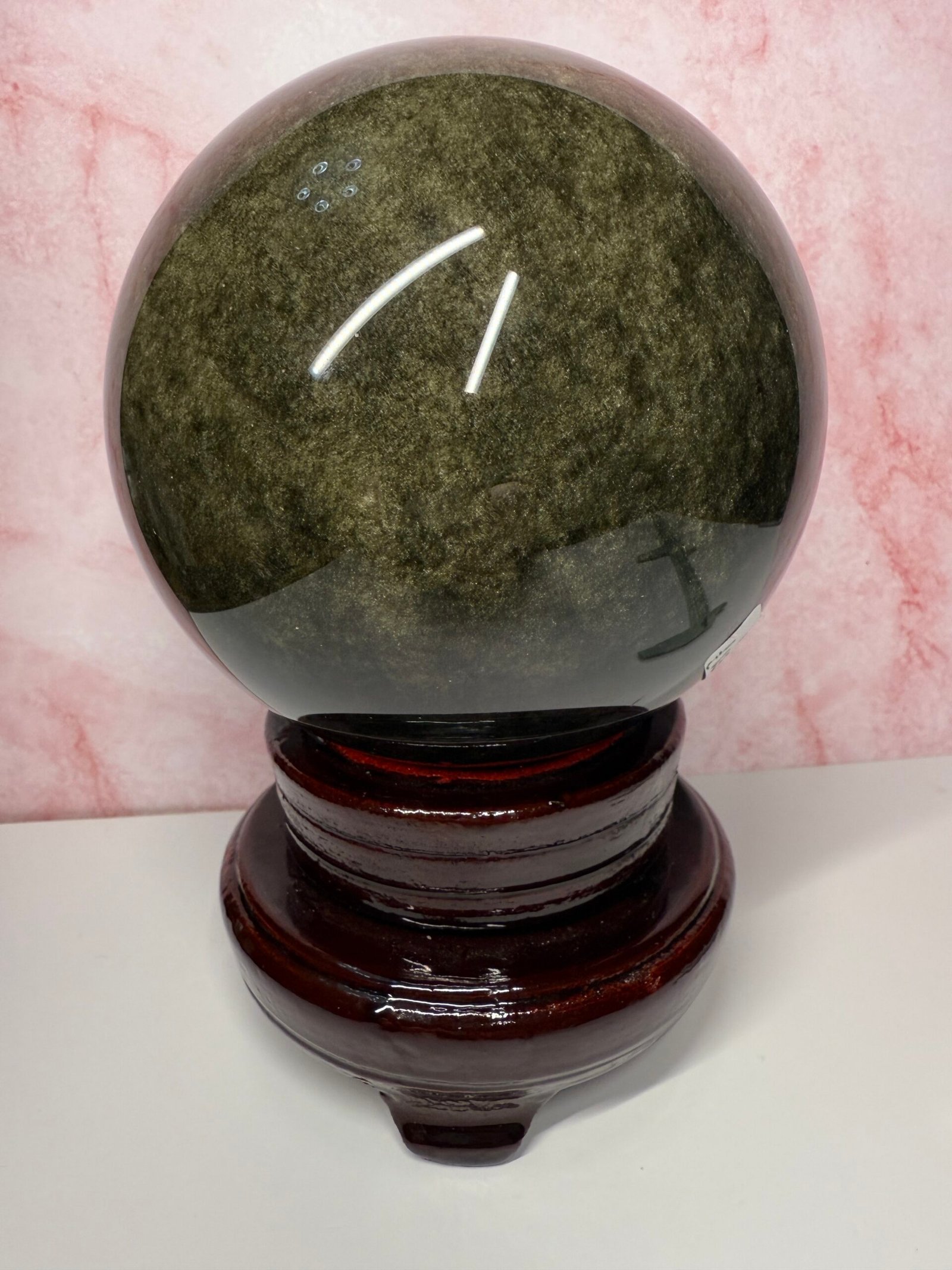 Large Golden Obsidian Sphere - Image 3