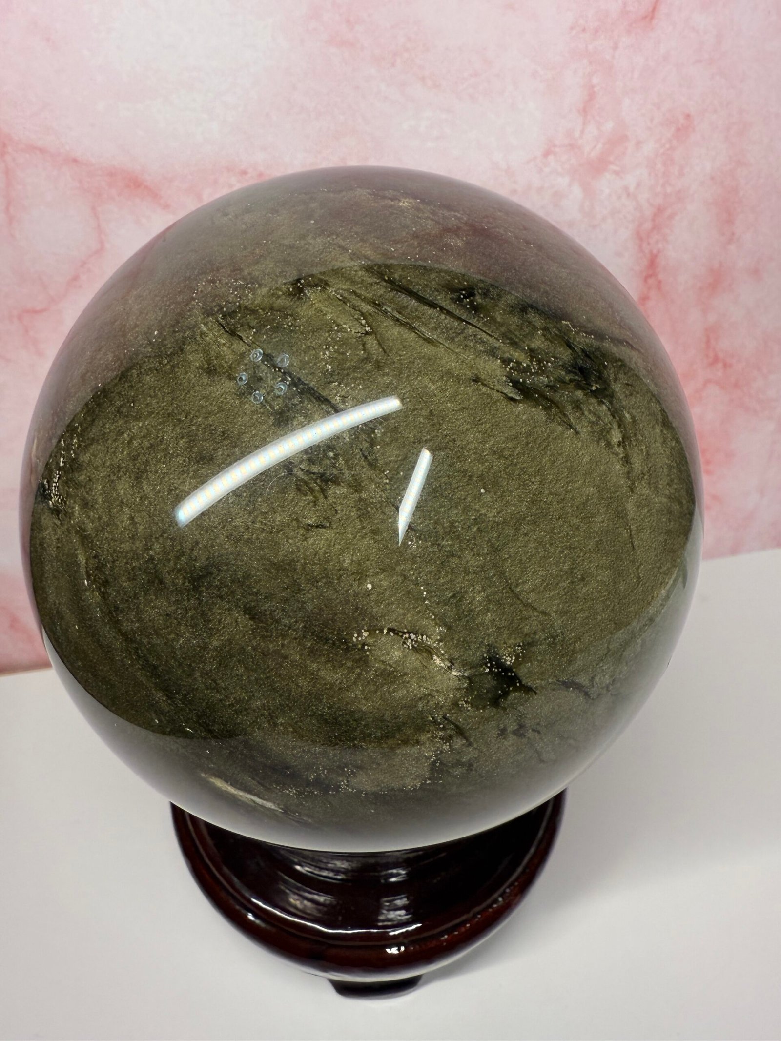 Large Golden Obsidian Sphere - Image 4