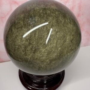 Large Golden Obsidian Sphere
