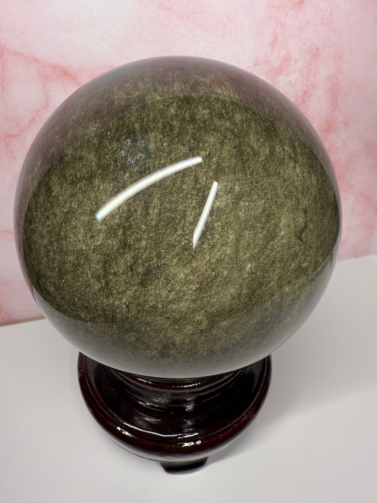 Large Golden Obsidian Sphere