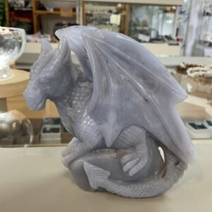Blue Lace Agate Dragon Carving