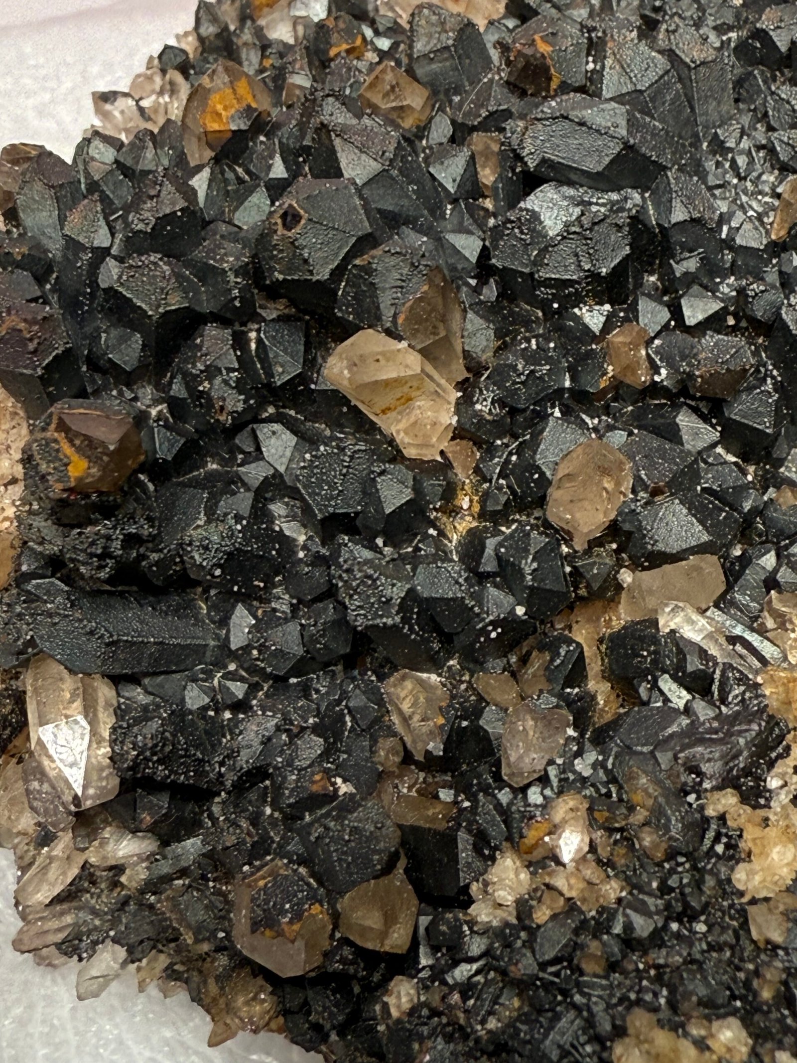 Large Natural Blacknite Quartz Goethite Coated Cluster - Image 5