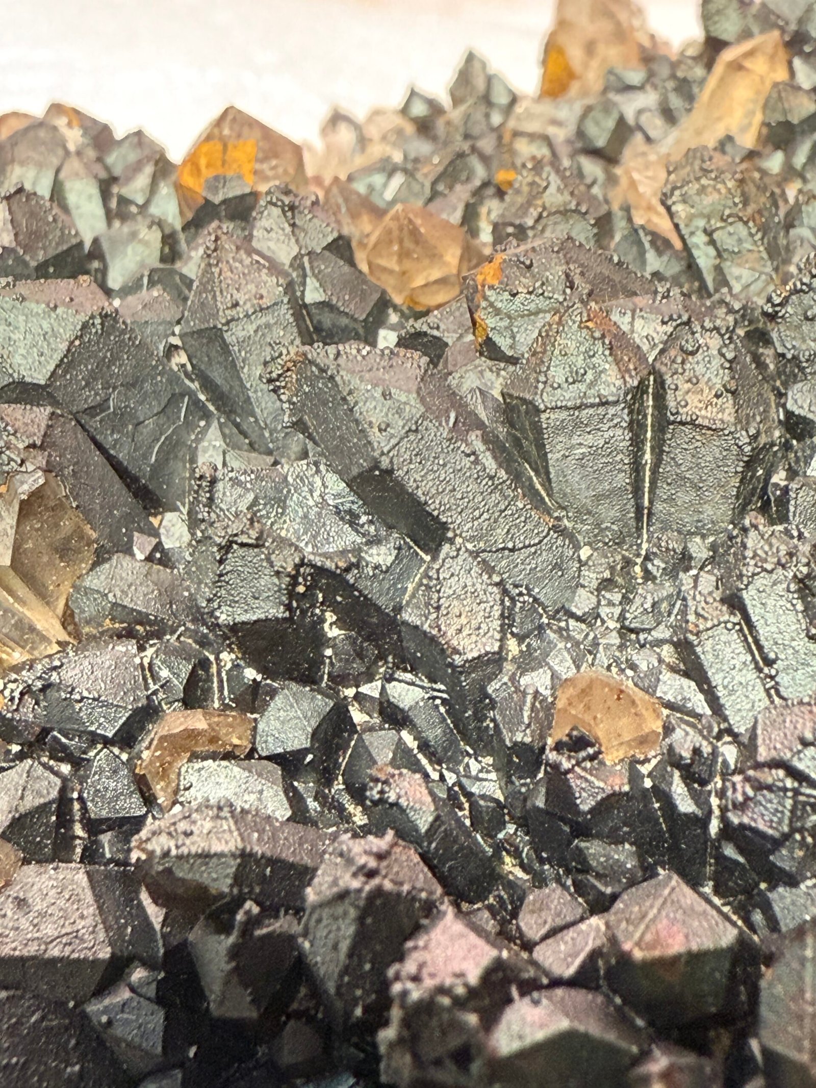 Large Natural Blacknite Quartz Goethite Coated Cluster - Image 8