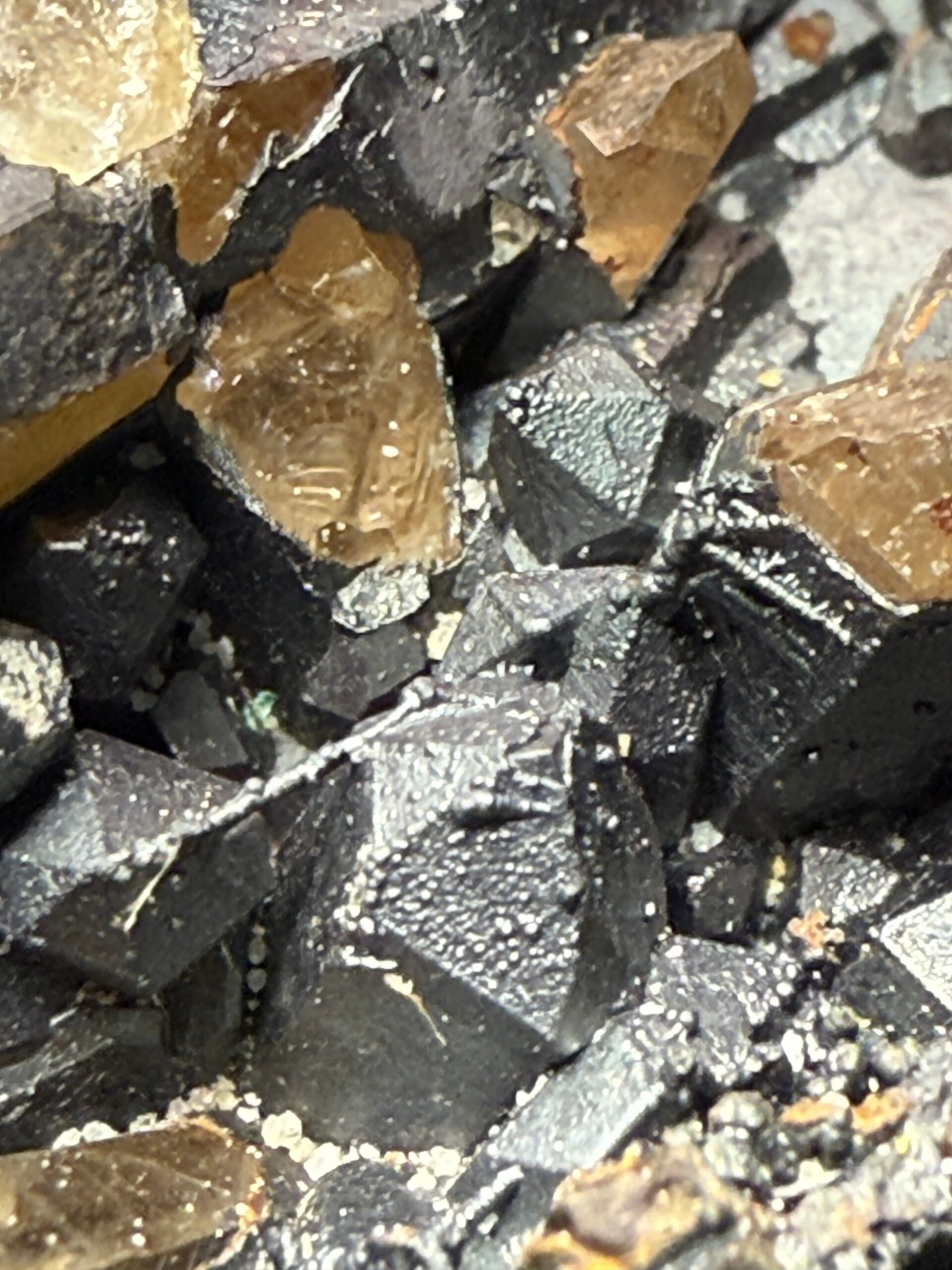 Large Natural Blacknite Quartz Goethite Coated Cluster - Image 21