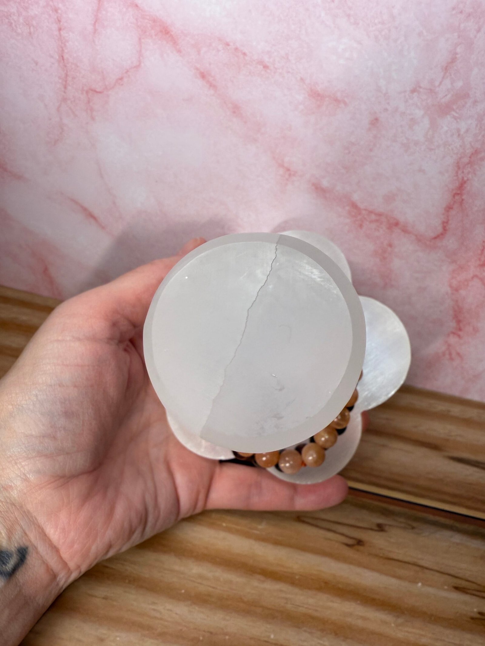 Satin Spar (Selenite) Bracelet Holder - Image 6