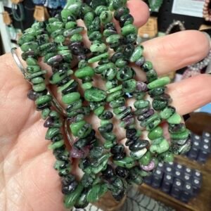 Ruby Zoisite Chip Stone Bracelet