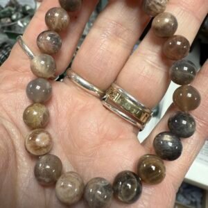 Black Moonstone Bead Bracelet