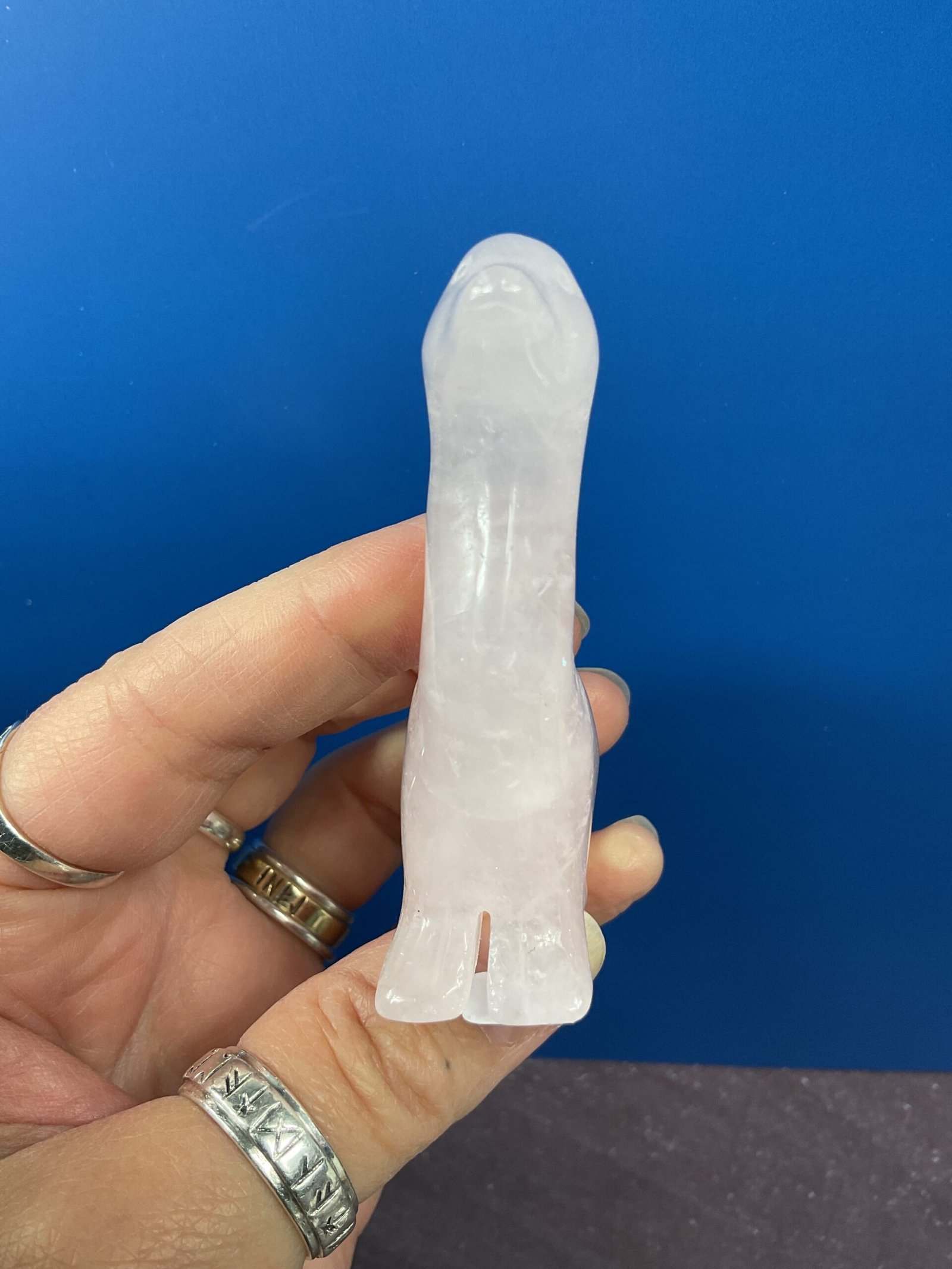 Rose Quartz Dinosaur Carving - Image 4