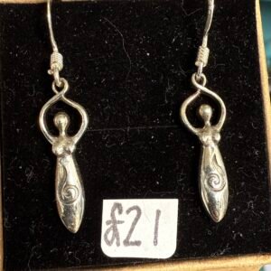 925 Sterling Silver Goddess Earrings