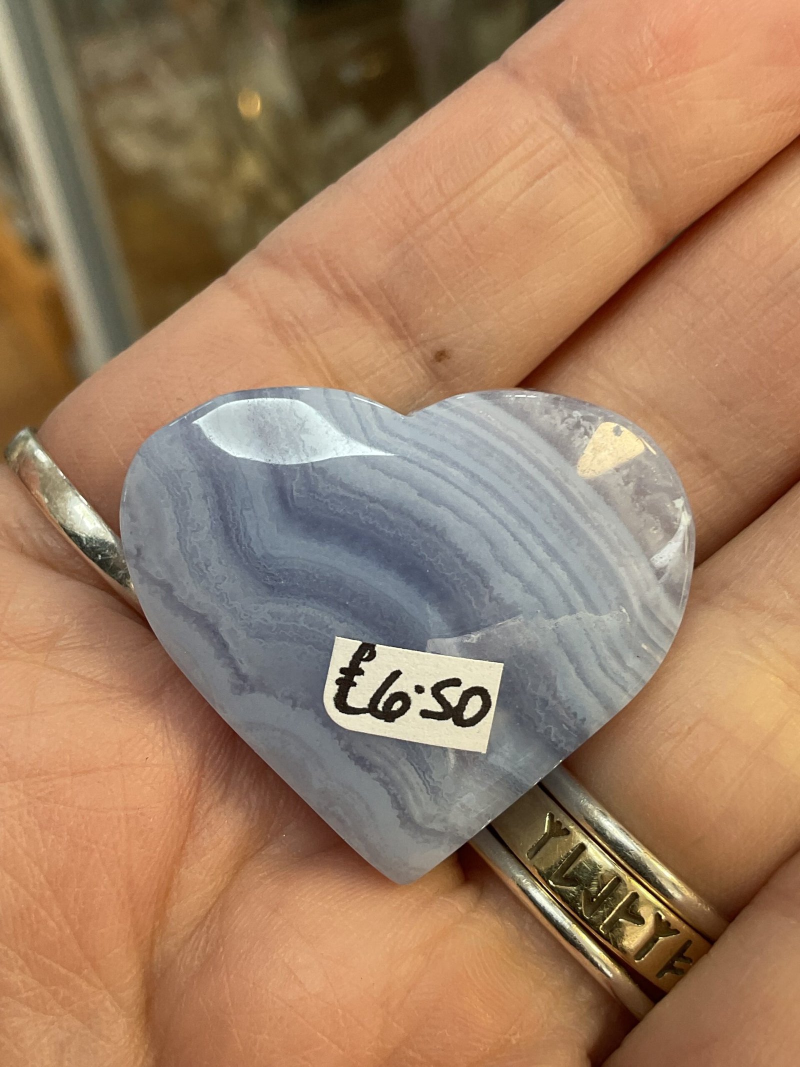 Blue Lace Agate Heart - Image 3