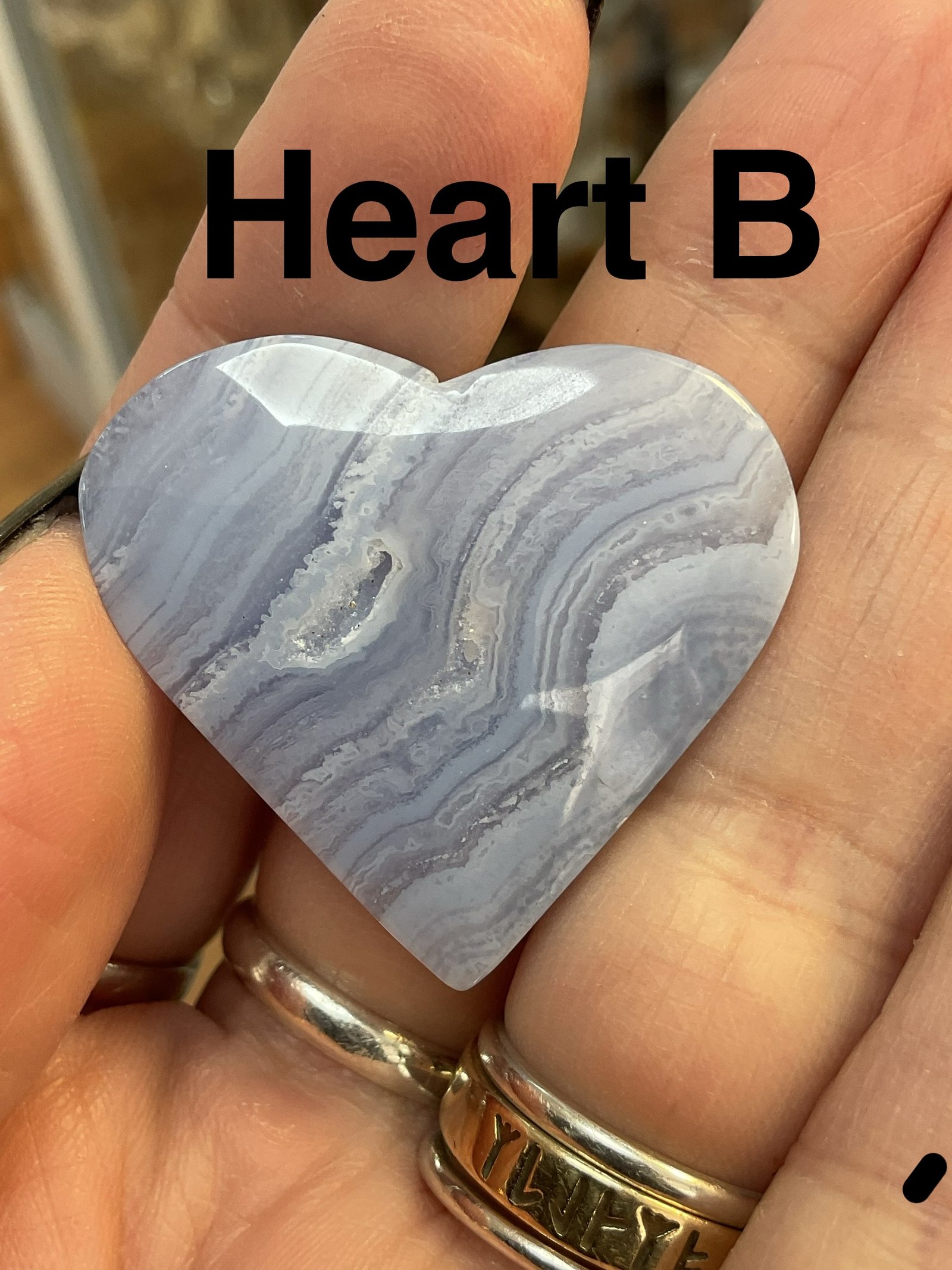 Blue Lace Agate Heart - Image 5