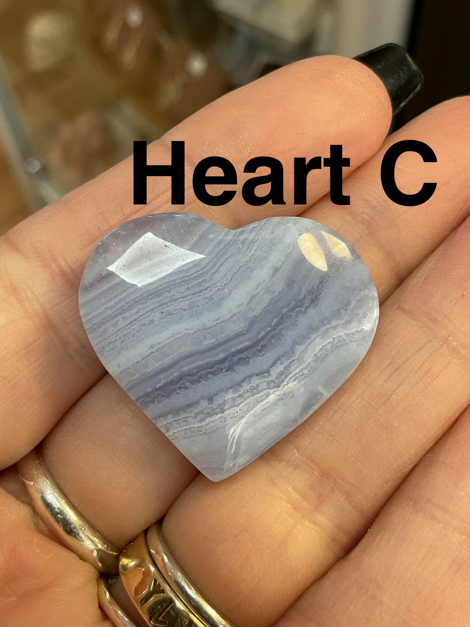 Blue Lace Agate Heart - Image 8