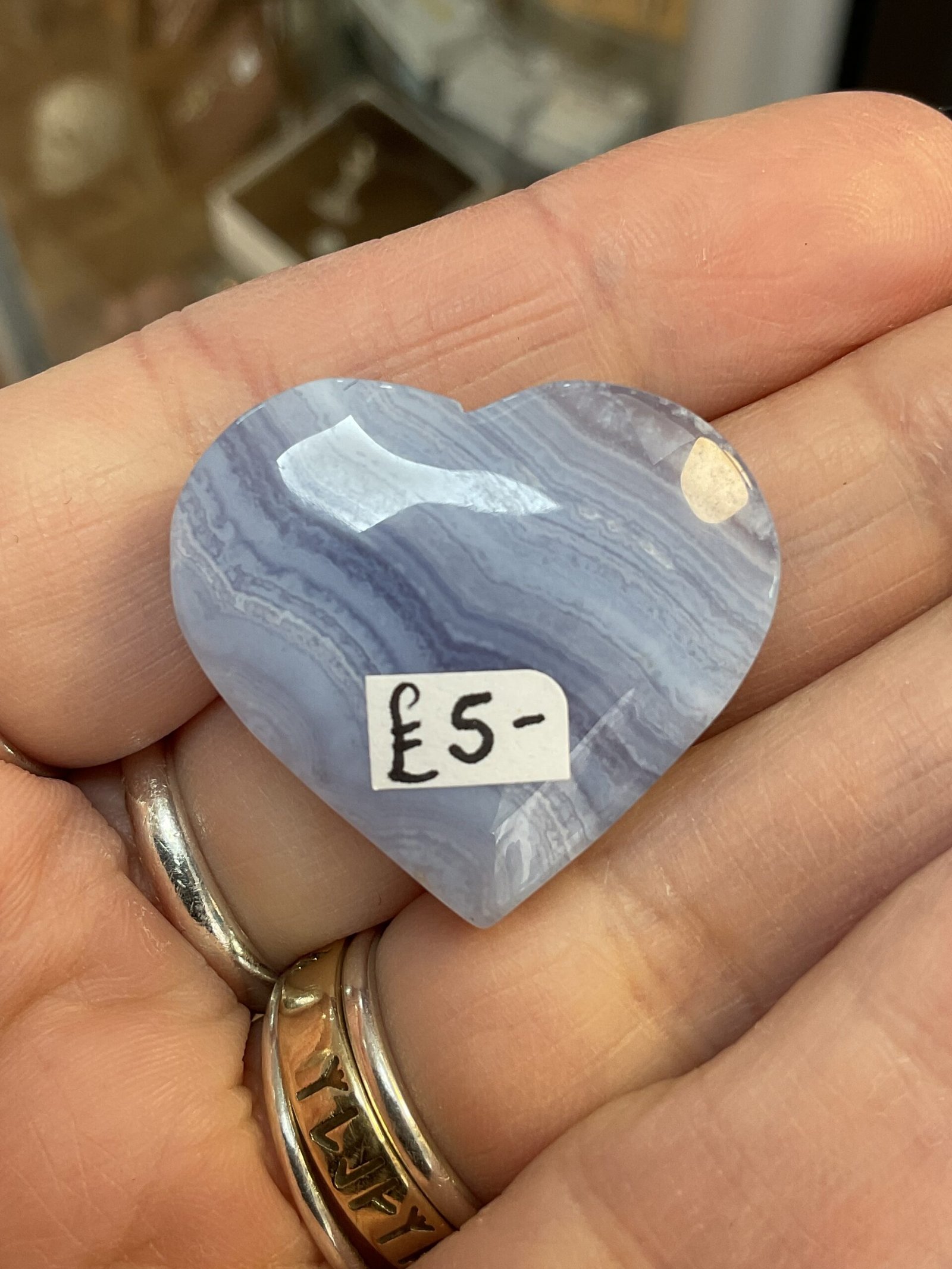 Blue Lace Agate Heart - Image 9
