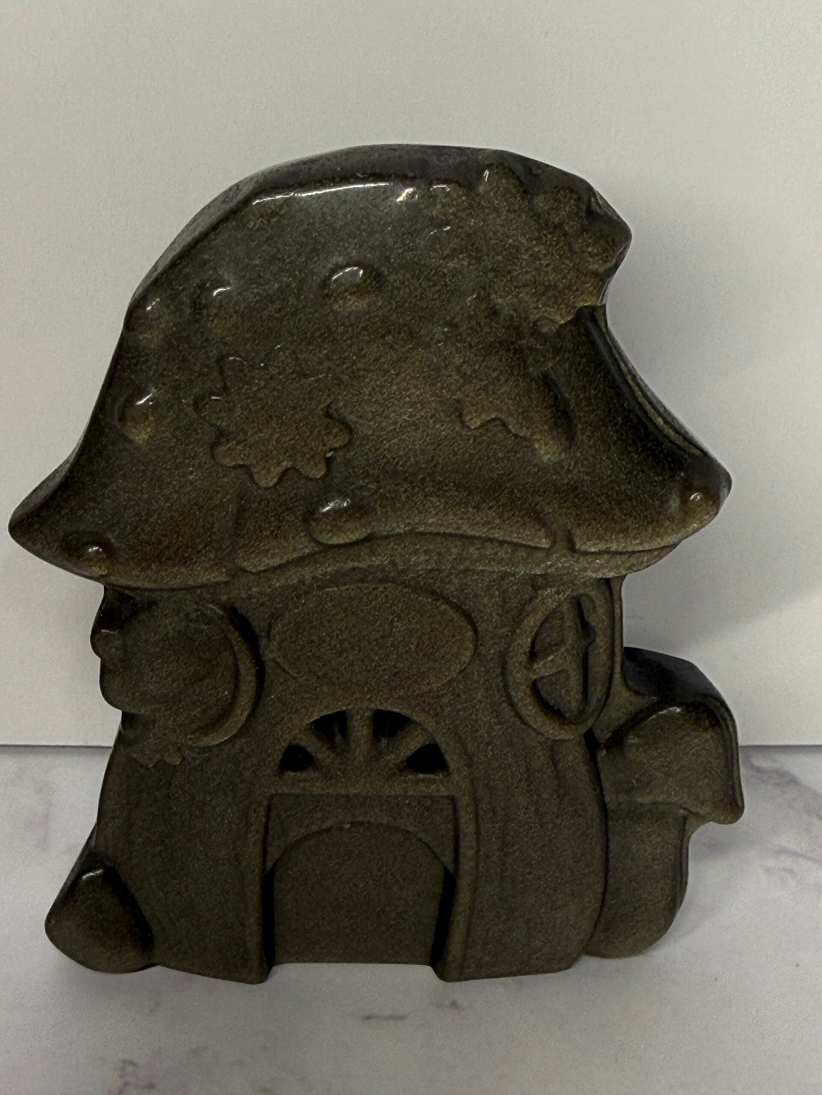Gold Sheen Obsidian Mushroom Fairy House - Image 3