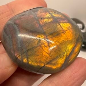 Sunset Flash Labradorite Palm Stone