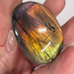 Sunset Flash Labradorite Palm Stone