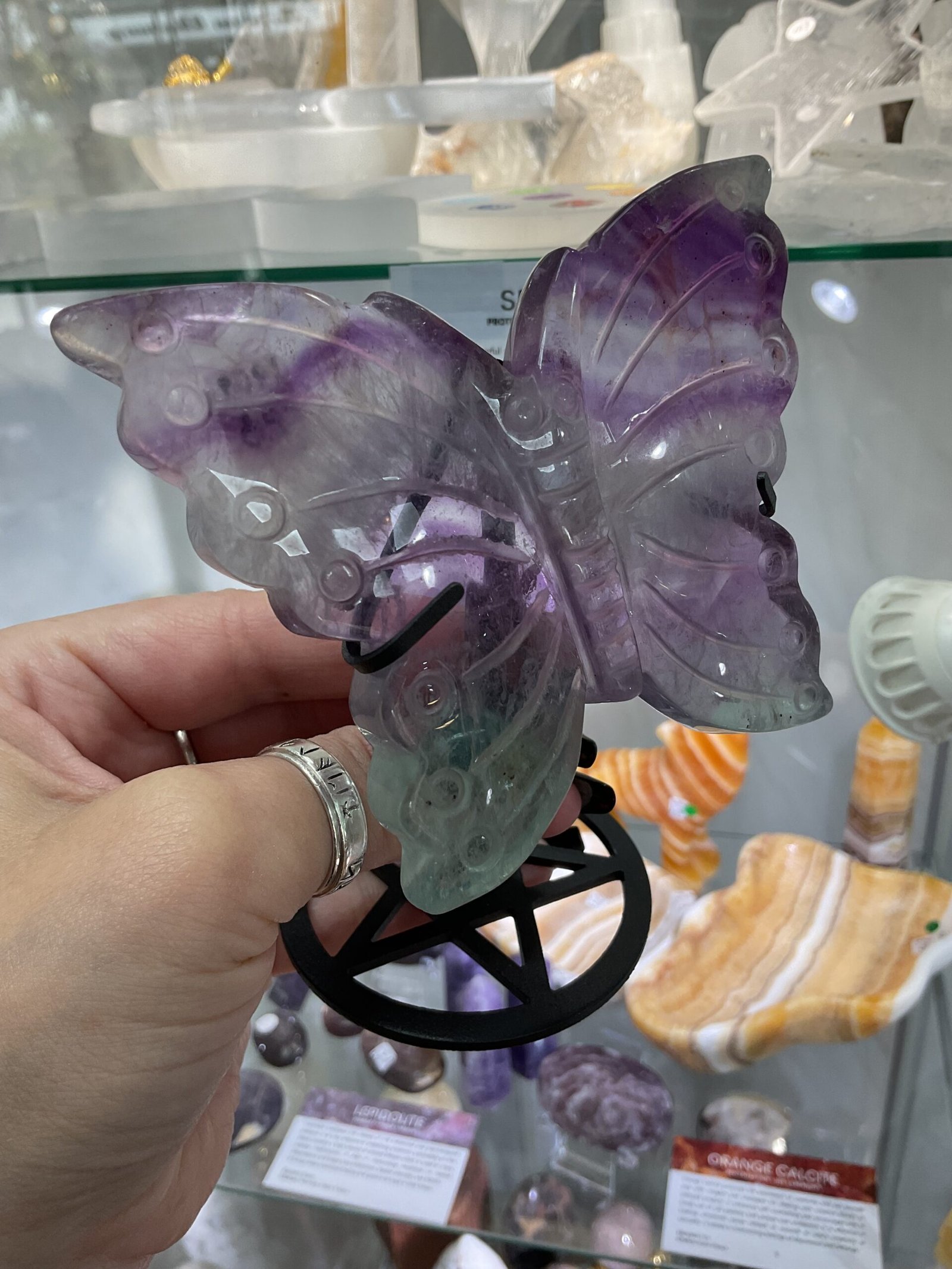 Fluorite Butterfly on Stand - Image 5