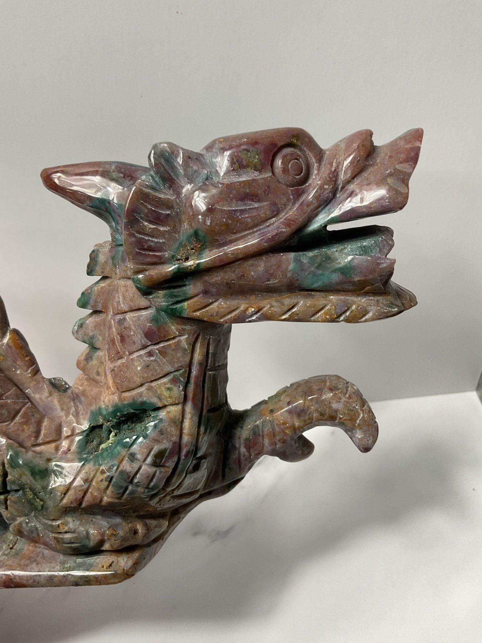 Ocean Jasper Dragon Carving - Image 3