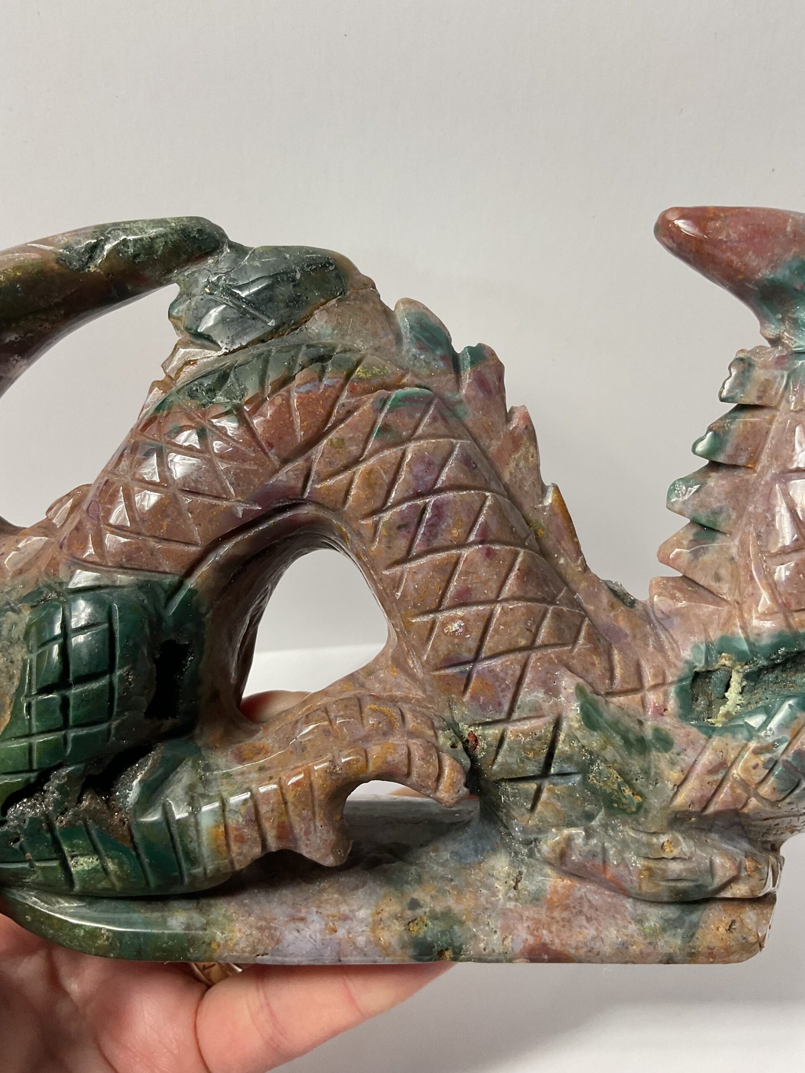 Ocean Jasper Dragon Carving - Image 4