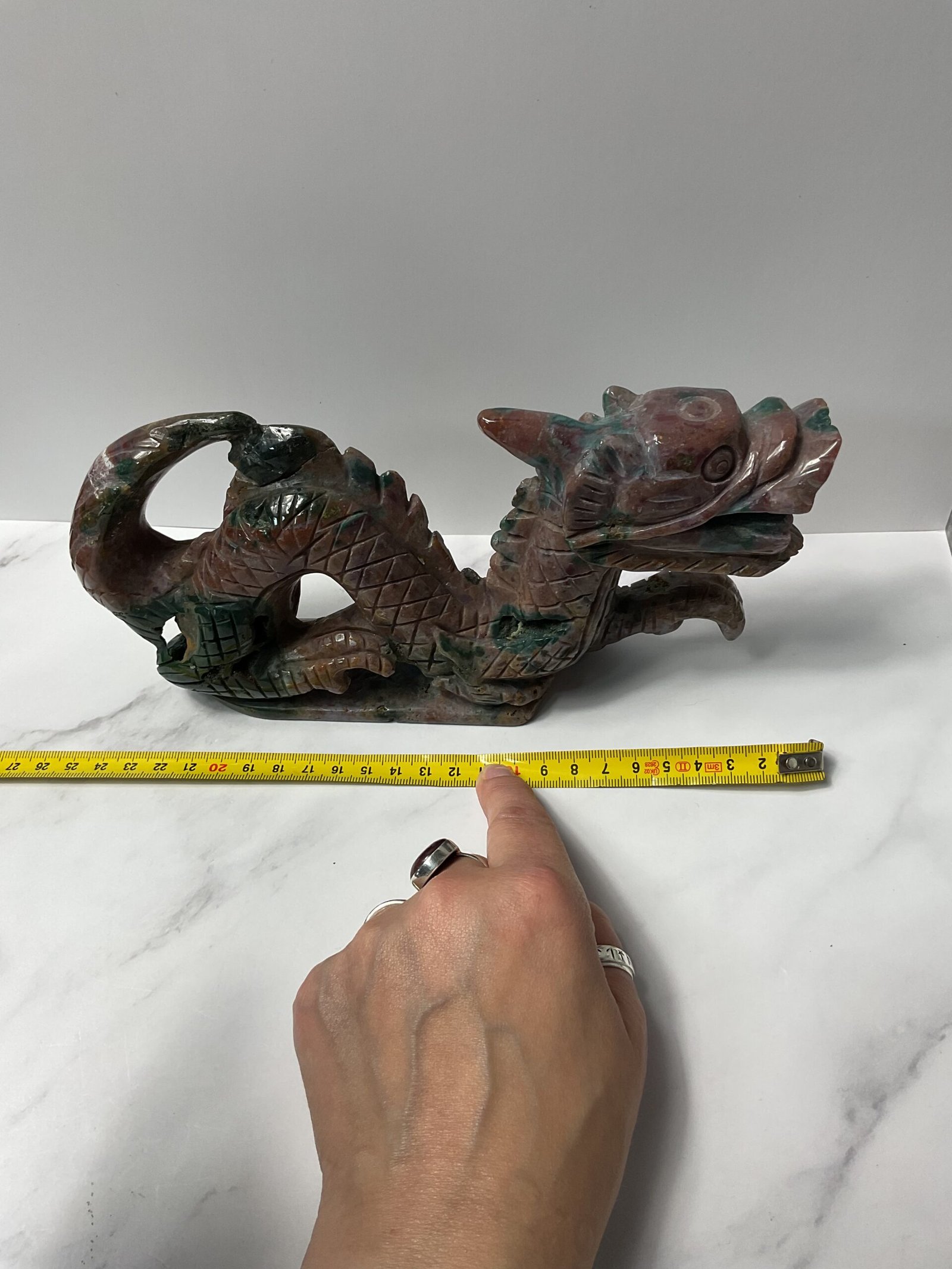 Ocean Jasper Dragon Carving - Image 14