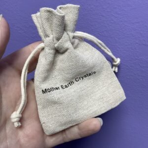 Mother Earth Crystals Hessian Drawstring Bag