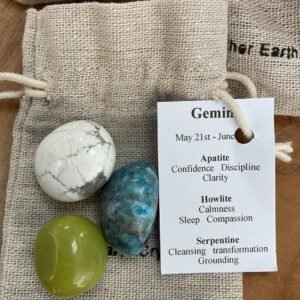 Zodiac Crystals in Drawstring Bag