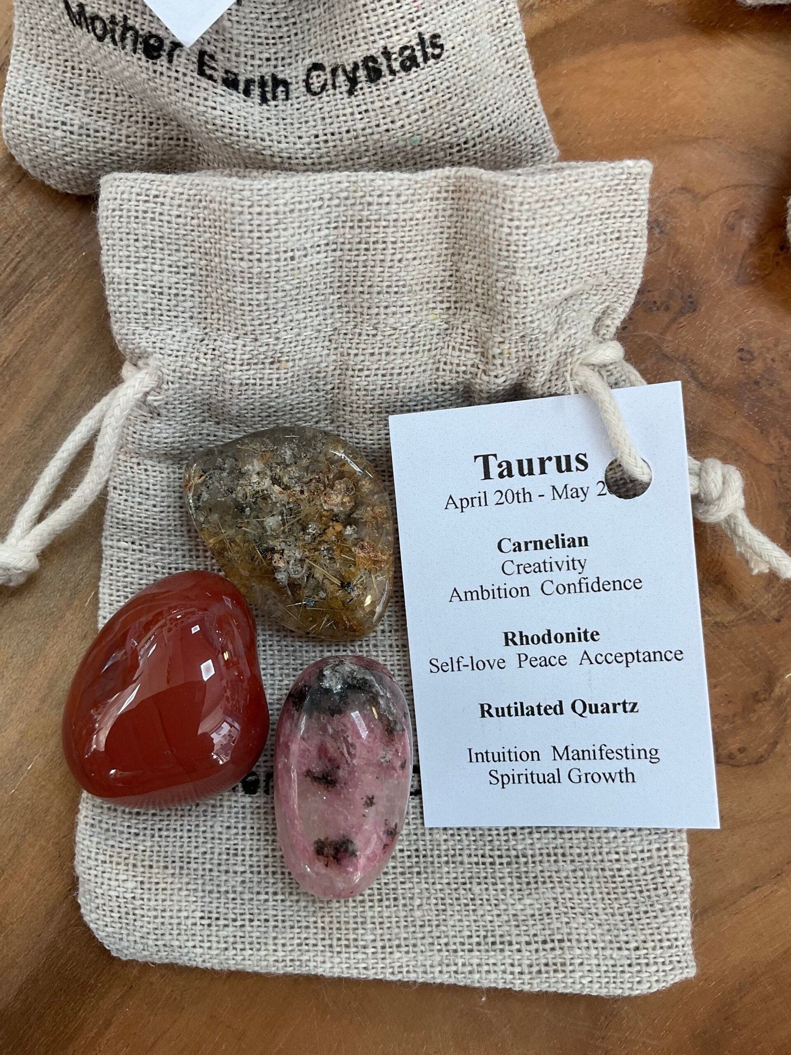 Zodiac Crystals in Drawstring Bag - Image 10