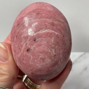 Pink Petrified Wood Palm Stone