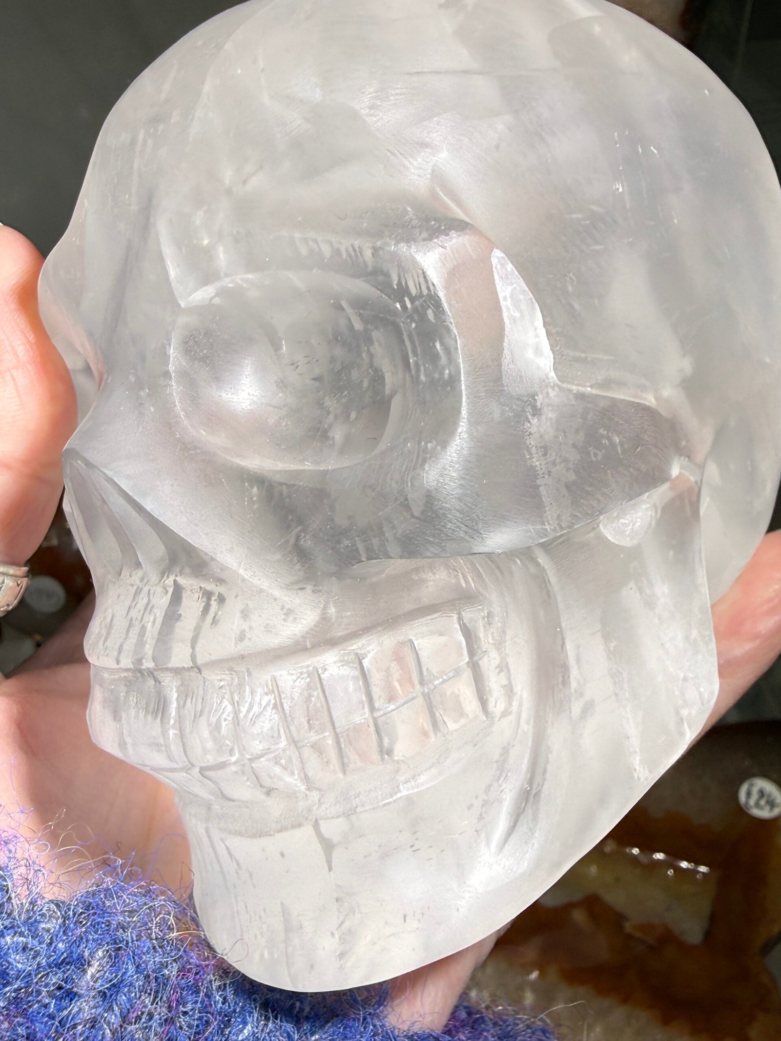 Selenite Skull Carving - Image 5