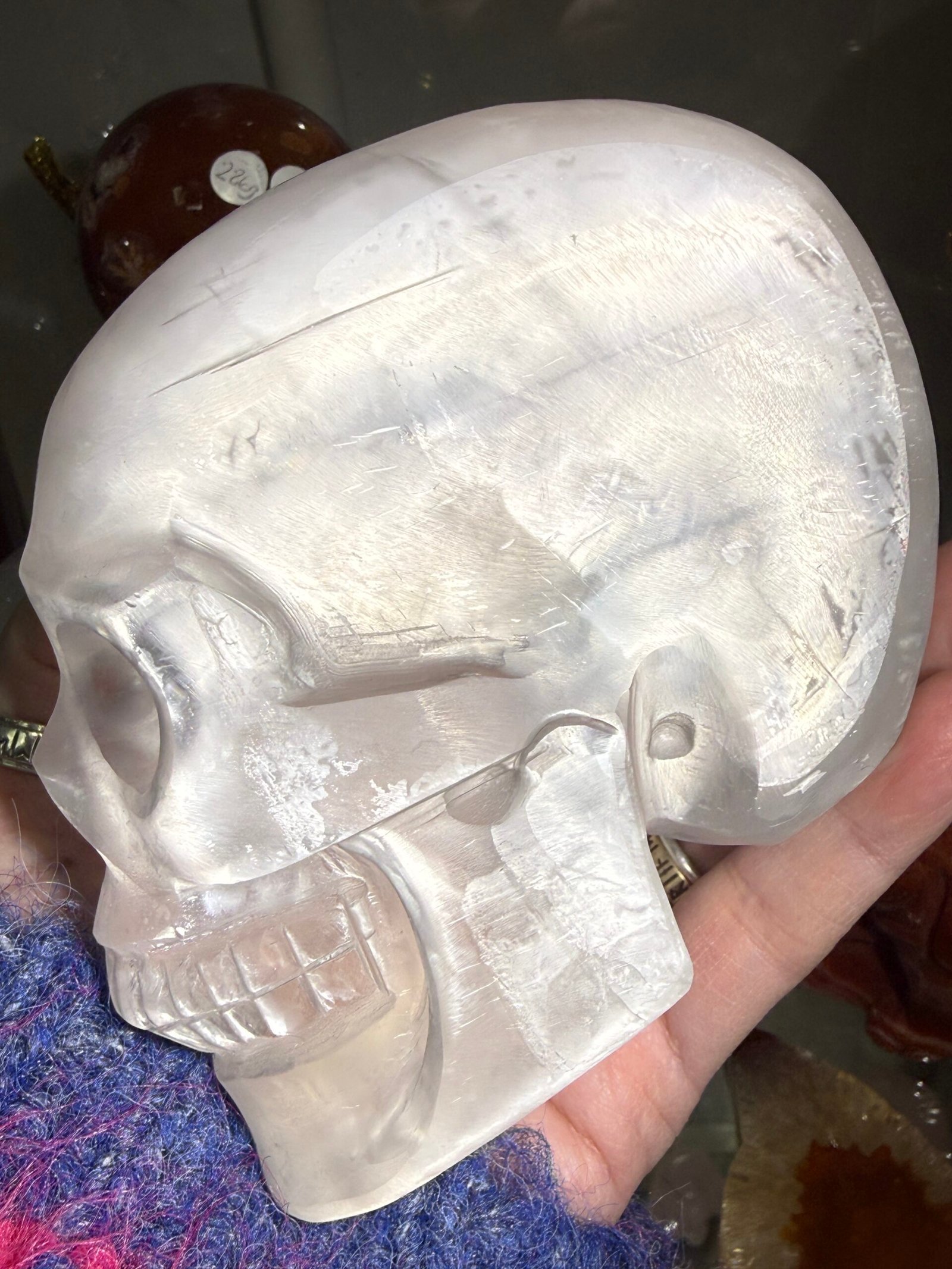 Selenite Skull Carving - Image 6