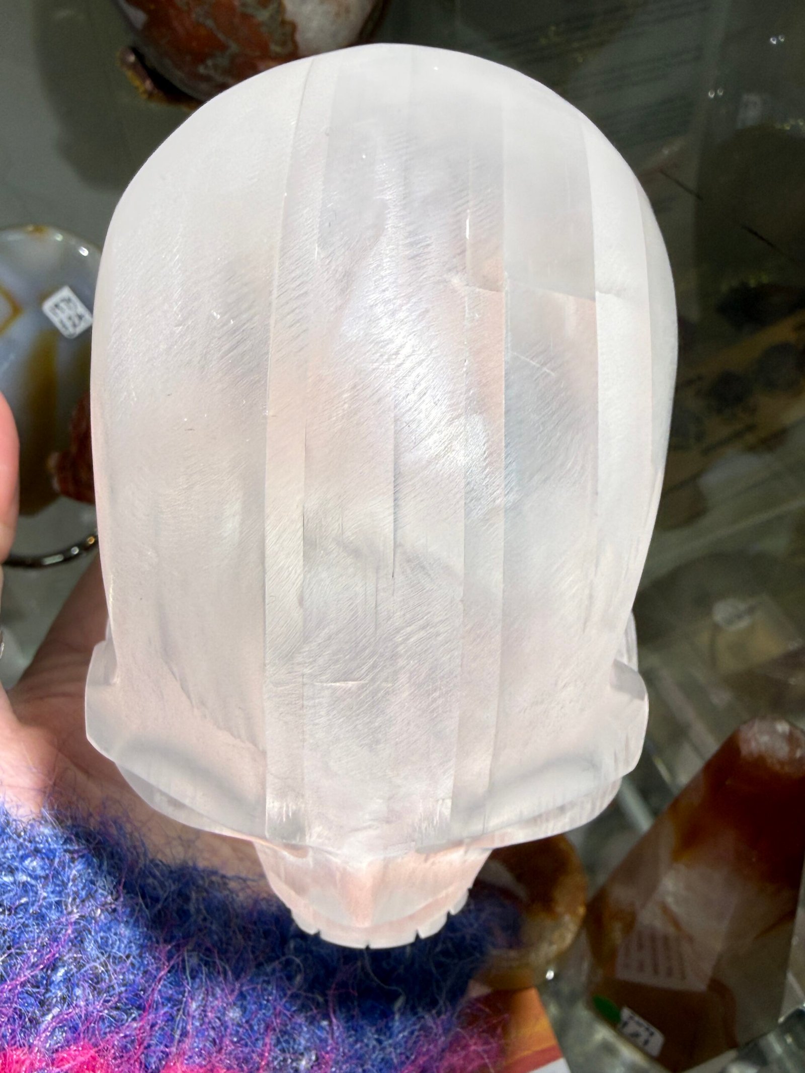 Selenite Skull Carving - Image 7