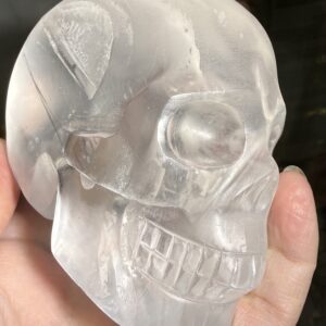 Selenite Skull Carving